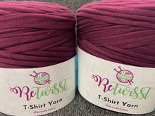 fabric shack knitting knit crochet wool yarn james c brett retwisst re twisst re twist retwist t shirt t-shirt tshirt upcycled recycled letsretwisst purple plum 03