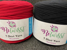 fabric shack knitting knit crochet wool yarn james c brett retwisst re twisst re twist retwist t shirt t-shirt tshirt upcycled recycled letsretwisst various colours