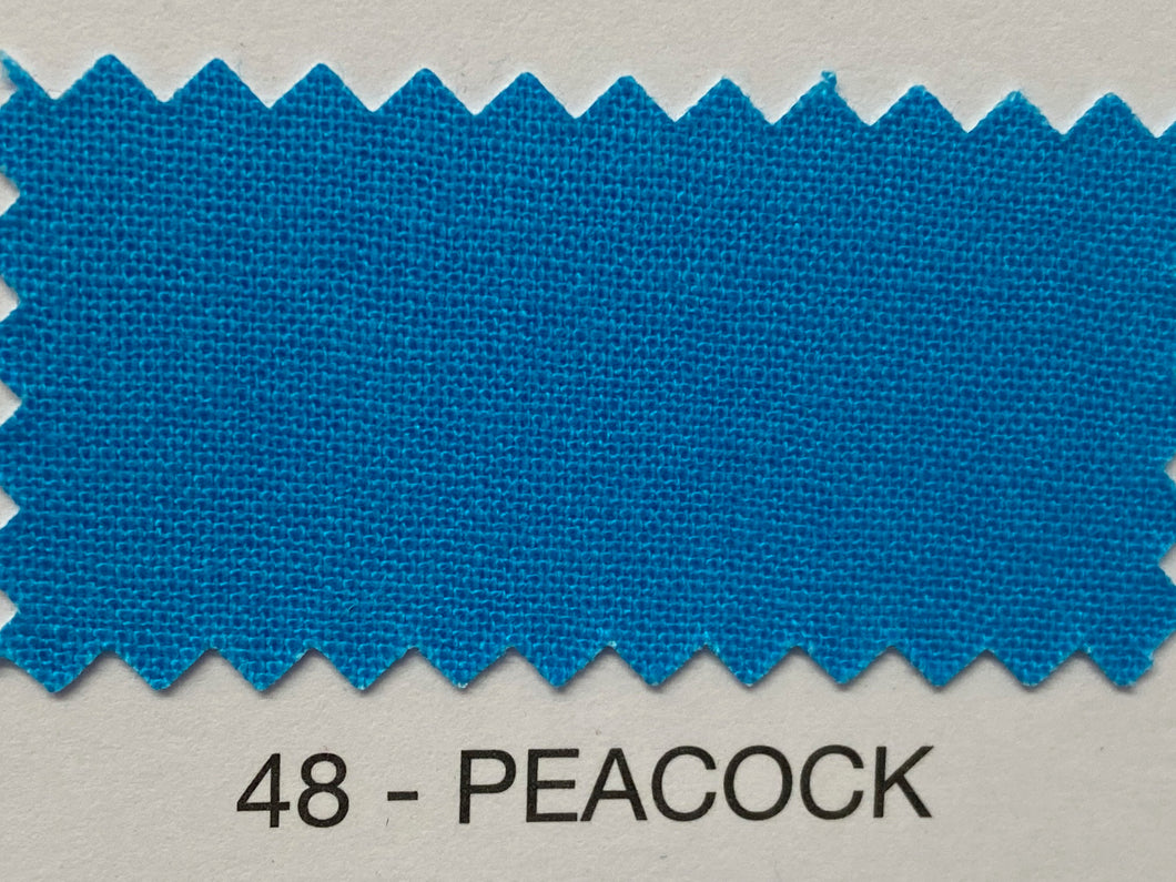 Fabric Shack Sewing Quilting Sew Fat Quarter Cotton Patchwork Dressmaking Plain Peacock Aqua Bright Turquoise 48 Blue