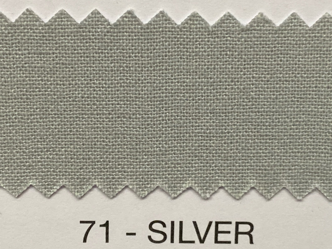 Rose & Hubble Plain Cotton Basics Light Grey/Silver 71 Cotton Fabric by 1/4 M*
