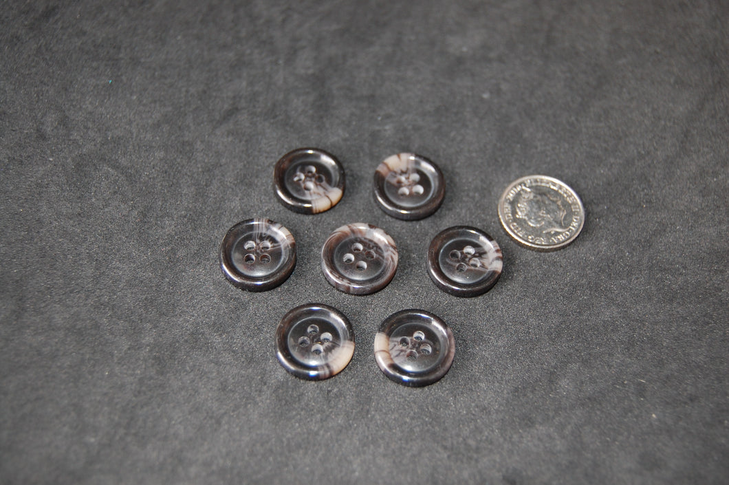 Groves Jacket Button 4 Hole Variegated 15mm