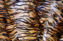Fabric Shack Sewing Quilitng Sew Fat Quarter Cotton Polyester Quilt Patchwork Dressmaking Faux Fake Fur Velboa Valboa  Tiger Brown White Short Pile