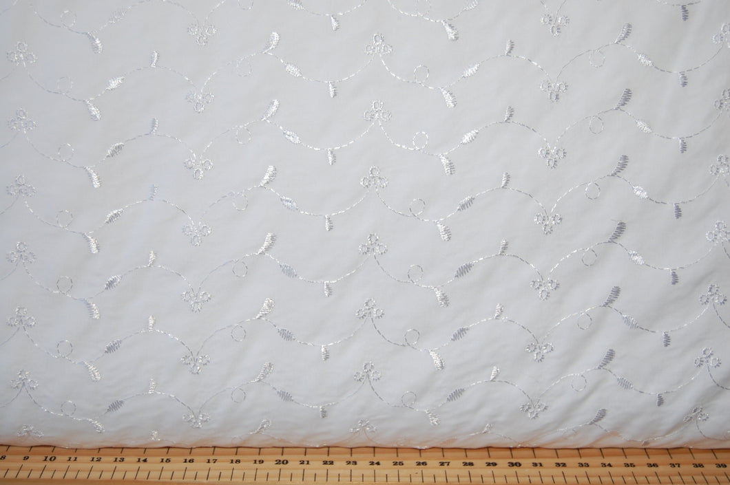 Fabric Shack Sewing Quilting Sew Fat Quarter Cotton Polyester Polycotton Quilt Broderie Anglaise Broaderie Englaise Dressmaking Pink Cream White Blue (5)