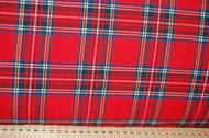 Fabric Shack Sewing Quilting Sew Fat Quarter Cotton Polyester Polycotton Viscose Spandex Tartan Weave Blackwatch Royal Stewart Stretch Dressmaking Fashion (3)