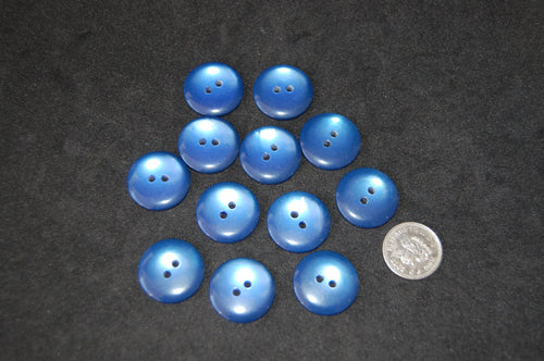 Fabric Shack Sewing Quilting Sew Fat Quarter Cotton Quilt Patchwork Dressmaking ABC Buttons Hi Shine High Plain Dark Blue 19mm 2B 232