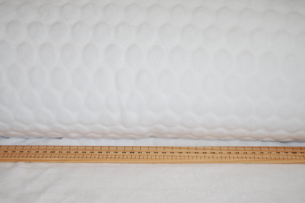 Bubble Fleece White by 1/2 Metre