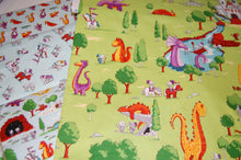 Fabric Shack Sewing Quilting Sew Fat Quarter Cotton Quilt Patchwork Dressmaking Kids Bedroom Curtains Ben Byrd Riley Blake Dragons Castle Knight Fairytale Wood Horses Flying Mythical Magical (3)
