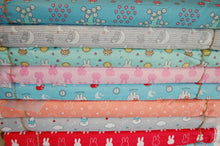 Fabric Shack Sewing Quilting Sew Fat Quarter Cotton Quilt Patchwork Dressmaking Kids Nursery Dick Bruna Miffy Spring Time Bedtime Flowers Pink Blue Mint Pastels Moon Clouds Zzzzzzz Grey