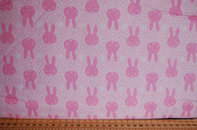 Fabric Shack Sewing Quilting Sew Fat Quarter Cotton Quilt Patchwork Dressmaking Kids Nursery Dick Bruna Miffy Spring Time Bedtime Flowers Pink Blue Mint Pastels Pink Faces