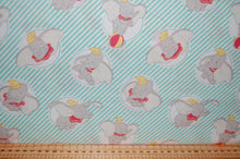 Fabric Shack Sewing Quilting Sew Fat Quarter Cotton Quilt Patchwork Dressmaking Kids Nursery Disney Dumbo Stripe Ball Balloon Circus Tent Flying Elephant Timothy Q