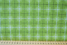 Fabric Shack Sewing Quilting Sew Fat Quarter Cotton Quilt Patchwork Dressmaking One Canoe Two Moda Check Green White