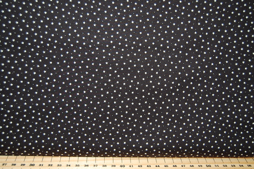 Fabric Shack  Sewing Quilting Sew Fat Quarter Cotton Quilt Patchwork Dressmaking Rose & Hubble Night Sky Mini Stars Black