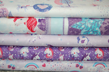 Fabric Shack Sewing Quilting Sew Fat Quarter Cotton Studio E Unicorn Unicorns Kisses Carriage Castle Cloud Start Hearts Butterflies Rainbow Magical Mystical Panel Lucie Lucy Crovatto Purple Lilac Tree Wood 2
