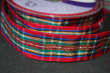 Fabric Shack Sewing Quilting Sew Ribbon Trim Gift Wrap Haberdashery Christmas Holiday Tartan Royal Happy Merry  15 25 mm