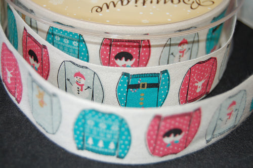 Fabric Shack Sewing Quilting Sew Ribbon Trim Gift Wrap Haberdashery Christmas Jumpers  25mm