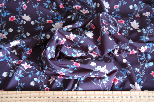 Fabric Shack sewing Quilting sew fat quarter Cotton quilt patchwork dressmaking super soft polyester jersey 2 two way stretch knit jersey dark grey black