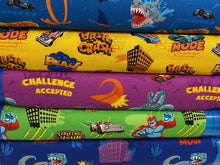 Hot Wheels Fabric Shack Malmesbury Cotton Cars Dinosaurs Gorilla Crash Race Track T-rex Scorpion Octopus Shark Stack