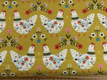 Strawberry Tea Dashwood Fabric Shack Malmesbury Cotton Flowers Chickens Mustard