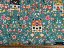 Strawberry Tea Dashwood Fabric Shack Malmesbury Cotton Summer House And Flowers Blue