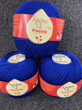 anchor freccia 6 3 ply 3ply mercerised cotton crochet thread 100g bright blue 134 fabric shack malmesbury