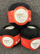 anchor freccia 6 3 ply 3ply mercerised cotton crochet thread 50g black 0403 fabric shack malmesbury