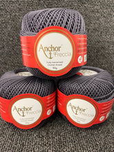 anchor freccia 6 3 ply 3ply mercerised cotton crochet thread 50g dark grey 400 fabric shack malmesbury