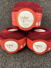 anchor freccia 6 3 ply 3ply mercerised cotton crochet thread 50g dark red 44 fabric shack malmesbury