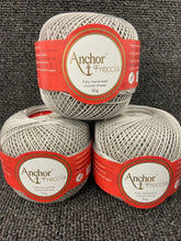 anchor freccia 6 3 ply 3ply mercerised cotton crochet thread 50g silver grey 397 fabric shack malmesbury