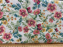 audrey jeanne roberts 3 three wishes forest friends floral cream flowers cotton fabric shack malmesbury