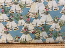 audrey jeanne roberts 3 three wishes forest friends fox wigwam tent blue cotton fabric shack malmesbury