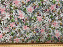 beth albert touch of spring gardening garden tools seeds pink floral flowers cotton fabric shack malmesbury