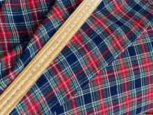 brushed cotton flannel tartan plaid check fabric shack malmesbury blue red green