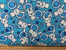 bunny rabbit cotton poplin fabric rose & and hubble kawaii japanese cute skull flower bones fabric shack malmesbury blue