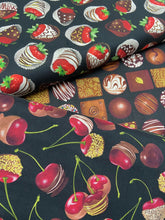 chocolicious cherries cherry chocolate greta lynn kanvas benartex fat quarter cotton fabric shack malmesbury