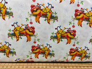 christmas sloth lights white fabric shack malmesbury fat quarter extra wide patchwork quilting 2