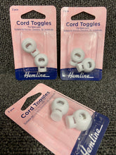 cord toggles 1 hole 6mm white round fabric shack malmesbury haberdashery