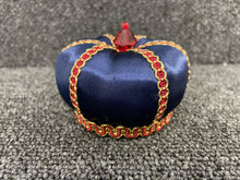 coronation crown pin cushion fabric shack malmesbury gift novelty blue