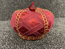 coronation crown pin cushion fabric shack malmesbury gift novelty red