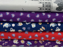 coronation day lewis irene tea party metallic gold various heart tea party flag union jack cotton fabric shack malmesbury