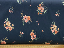 cotton jersey digital poppy poppies flowers floral navy blue fabric shack malmesbury