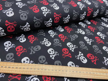 cotton jersey skull crossbones cross bones pirate gothic goth emo black french terry fabric shack malmesbury 4