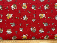 debbie shore gingerbread biscuits ginger bread christmas baking cake cotton fat quarter mugs hot chocolate cocoa red fabric shack malmesbury