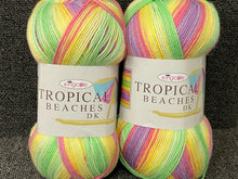 double knit dk tropical beaches summer yarn wool fabric shack malmesbury parrot beach 4854