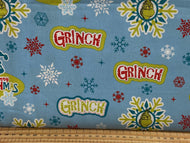 dr seuss the grinch who sole christmas fat quarter pack bundle merry grinchmess snowflakes light blue cotton fabric shack malmesbury 2