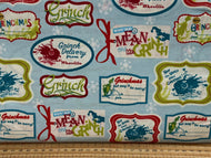 dr seuss the grinch who stole christmas fat quarter pack bundle tags light blue cotton fabric shack malmesbury