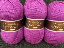 fabric shack knitting crochet knit wool yarn stylecraft aran magenta pink 1084