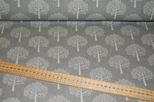 fabric shack sewing quilting sew cotton polyester linen look mulberry tree dove grey craft home curtain blinds natural  print (3)