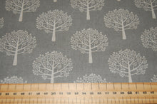 fabric shack sewing quilting sew cotton polyester linen look mulberry tree dove grey craft home curtain blinds natural  print (3)
