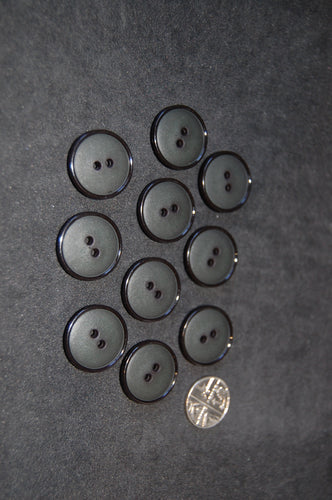 Trimits Dark Green Rimmed Button 2 Hole 20mm