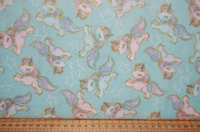 fabric shack sewing quilting sew fat quarter cotton quilt patchwork 3 three wishes unicorn sparkle unicorns clouds moon stars metallic gold light blue pink pastels (4)